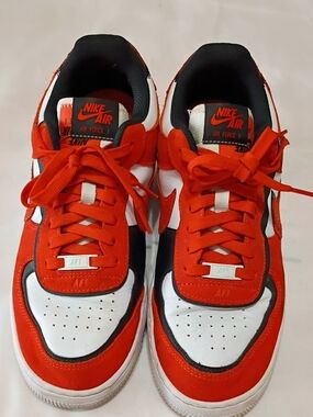 Nike Kids' Air Force 1 Low Top Sneakers in Red, White and Black